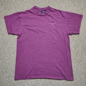 VINTAGE MOTOWN CAFE Shirt Men Large Maroon Embroidered Las Vegas Single Stitch